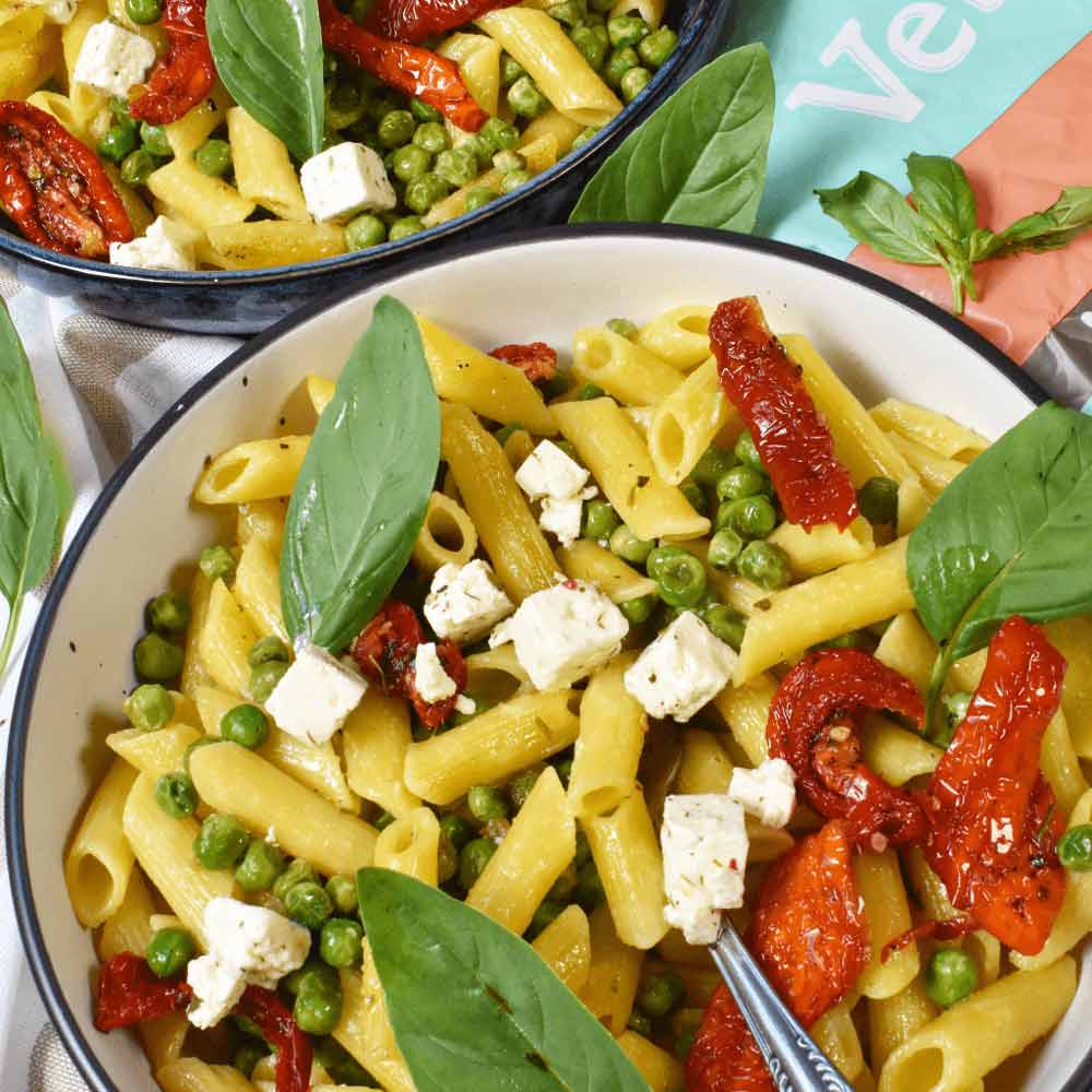Peas and Feta with Vetta Rural Aid Penne